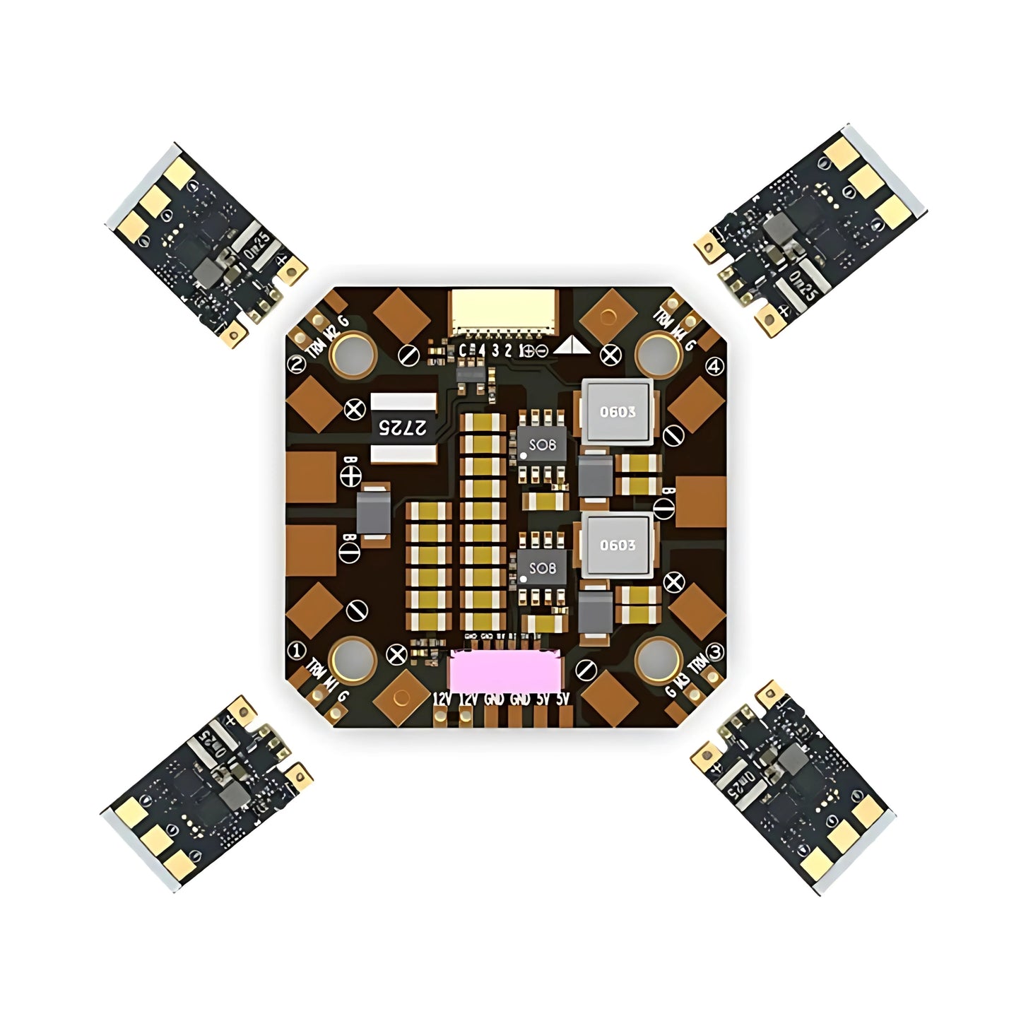 AERO SELFIE 4IN1-ESC-POWER Adapter Board 320A – Open Source Power Distribution Module for Brushless ESCs – 3S-10S Input, Lightweight 13.9g, 30.5x30.5mm Mount – for Drones Development