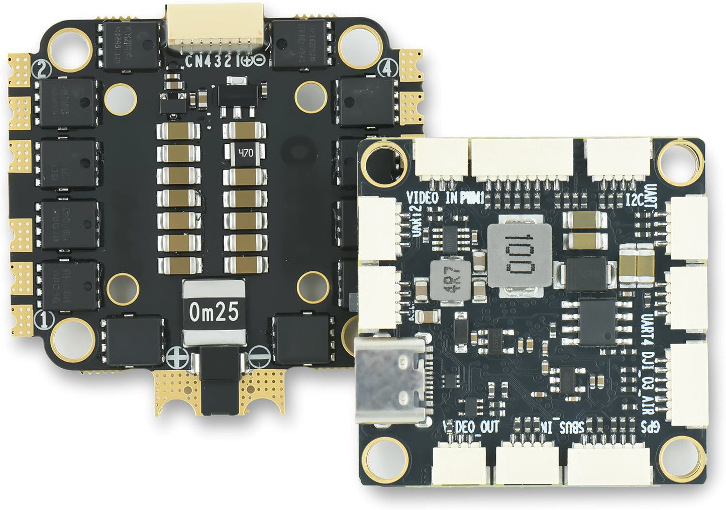 AERO SELFIE F405NC Flight Controller with 60A 32 bit ESC 30x30 Stack: Supports 2-6S LiPo, Dual IMU42688, Barometer/DPS310, for O3 O4 AIR interface Compatible with Betaflight, INAV, Ardupilot for FPV & Racing Drones