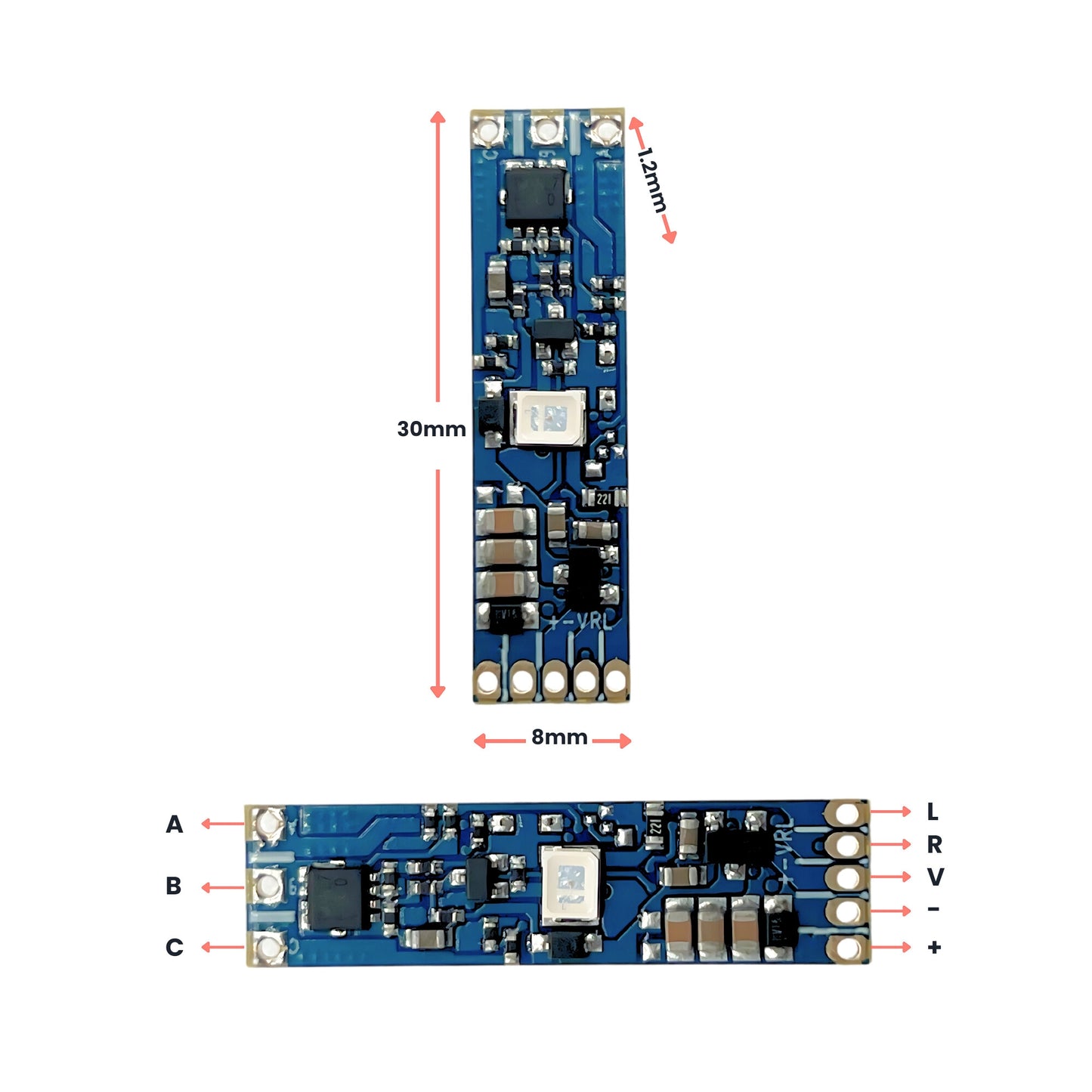 5A Brushless Motor ESC Dimensions