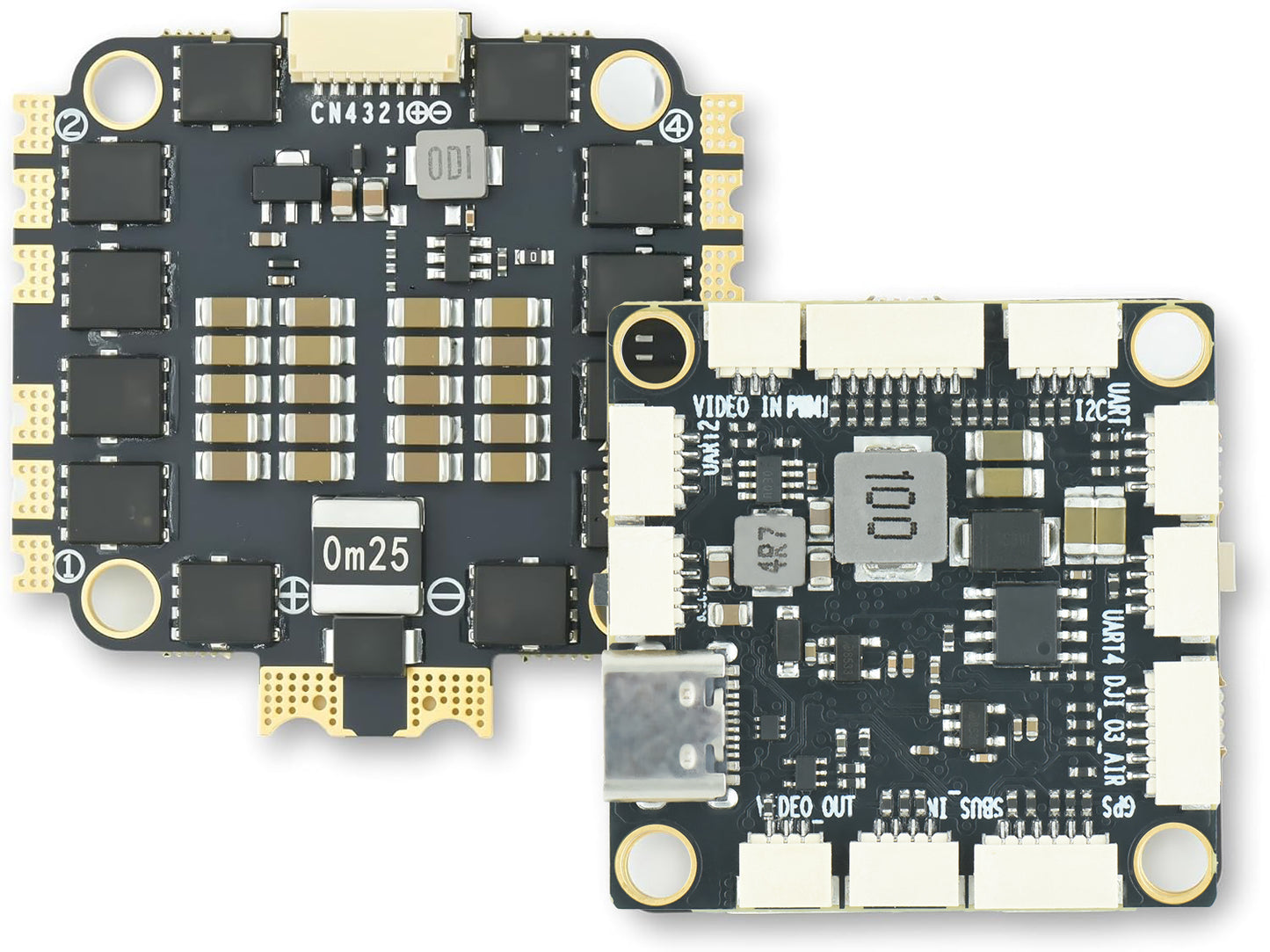 AERO SELFIE F405NC Flight Controller with 60A 32 bit ESC 30x30 Stack: Supports 2-6S LiPo, Dual IMU42688,  Barometer/DPS310, for O3 O4 AIR interface Compatible with Betaflight, INAV, Ardupilot for FPV & Racing Drones