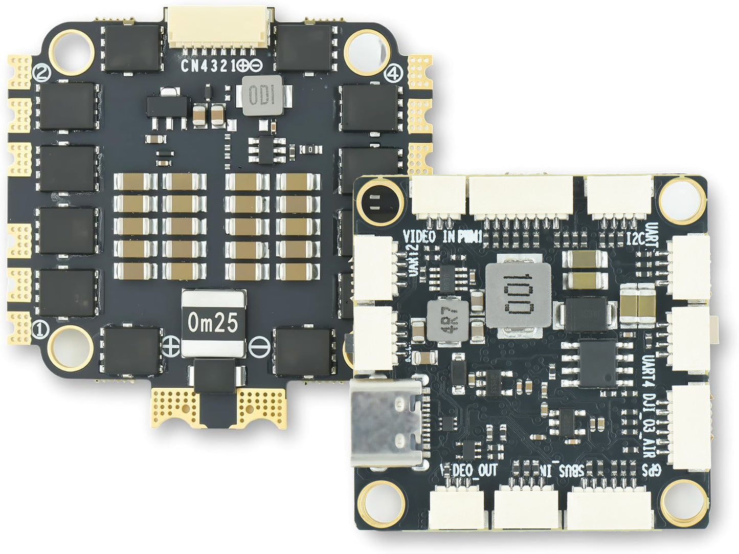 AERO SELFIE F405NC Flight Controller with 60A 32 bit ESC 30x30 Stack: Supports 2-6S LiPo, Dual IMU42688,  Barometer/DPS310, for O3 O4 AIR interface Compatible with Betaflight, INAV, Ardupilot for FPV & Racing Drones