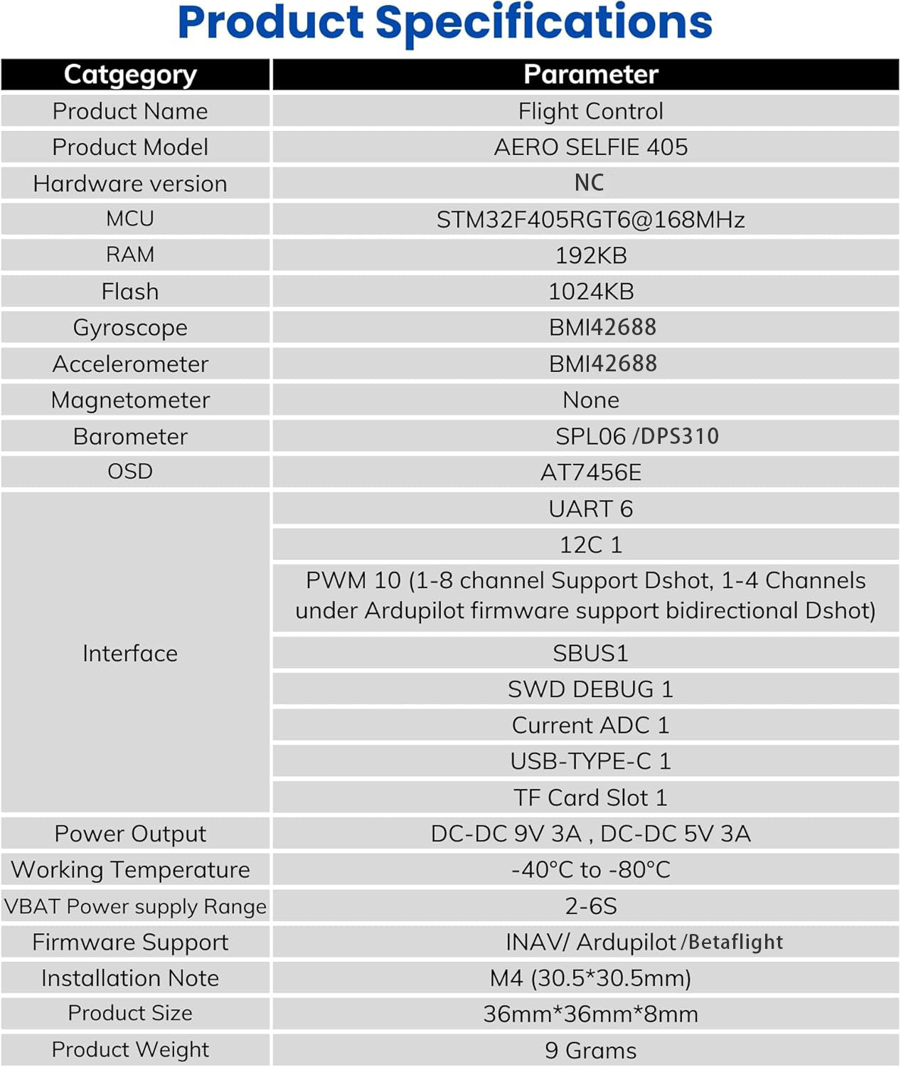 F405NC Drone Flight Controller, 2-10S LiPo, BMI42688 IMU, SPL06/DPS310 Barometer, OSD, 6 UART, 10 PWM, BEC 5V/9V, MicroSD Slot, Supports Betaflight, Ardupilot, INAV