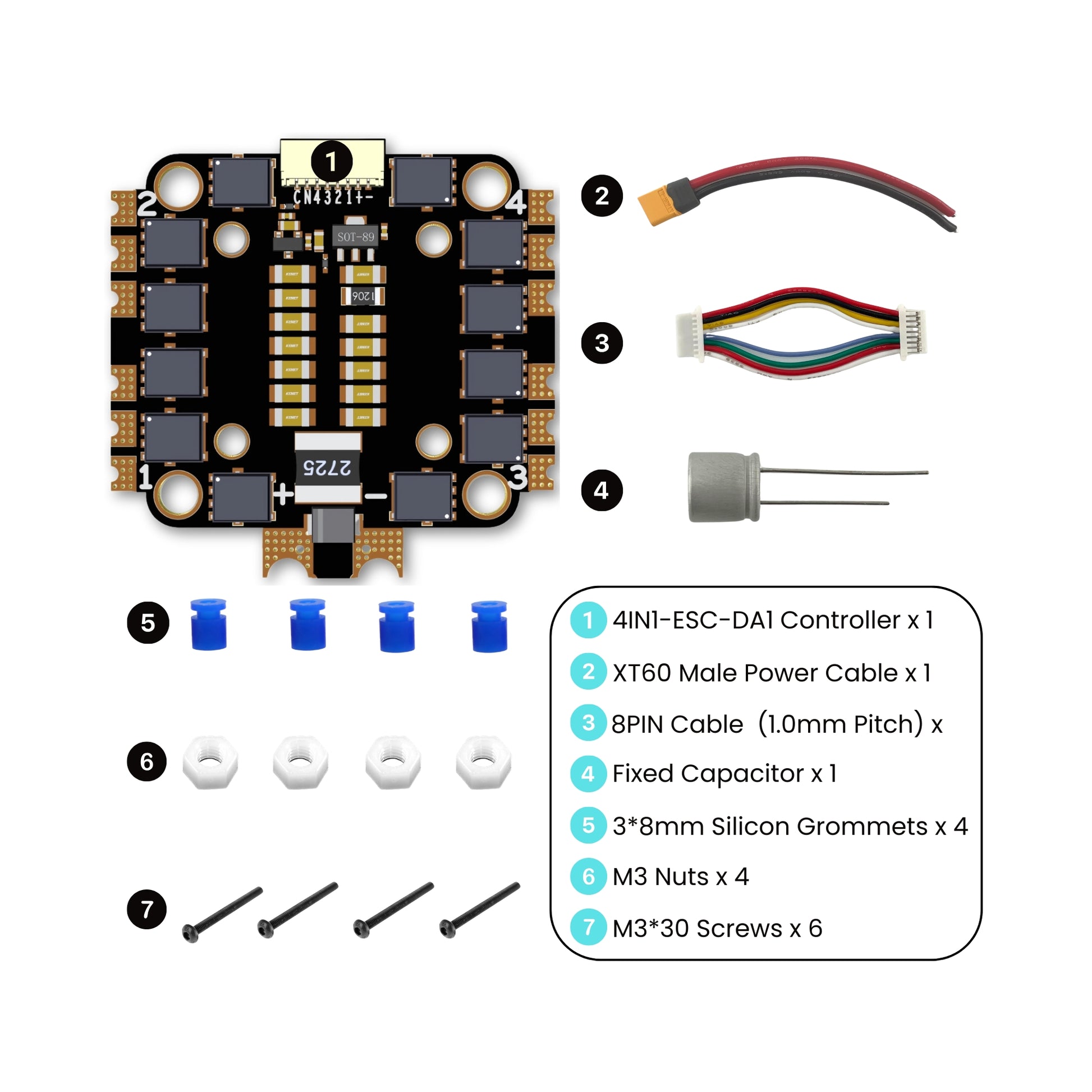 45A 4in1  ESC with Supporting items