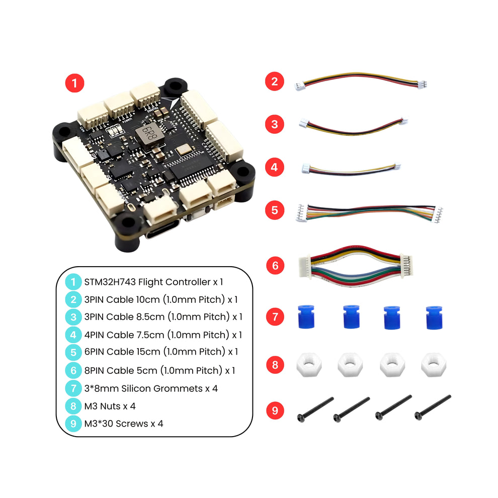 H743 Flight Controller for Drones - Dual IMU, 7 UART, 10 PWM, ArduPilo ...