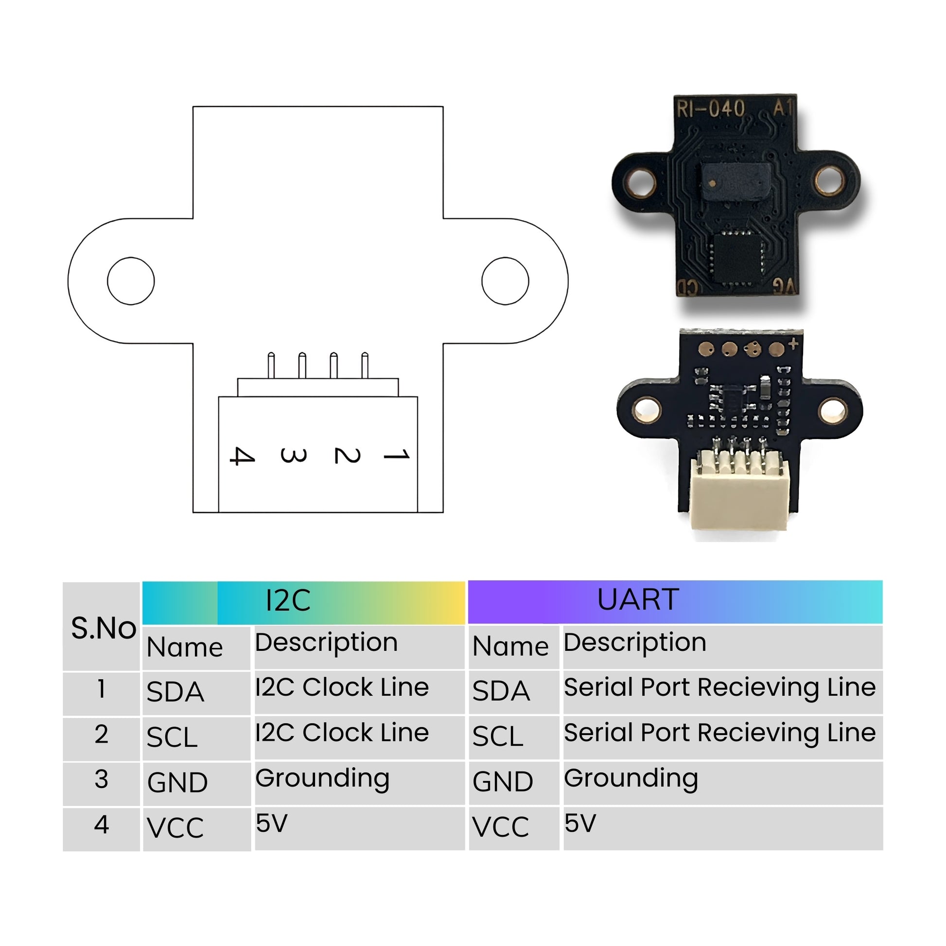 Infrared Ranging Module Pin Connection