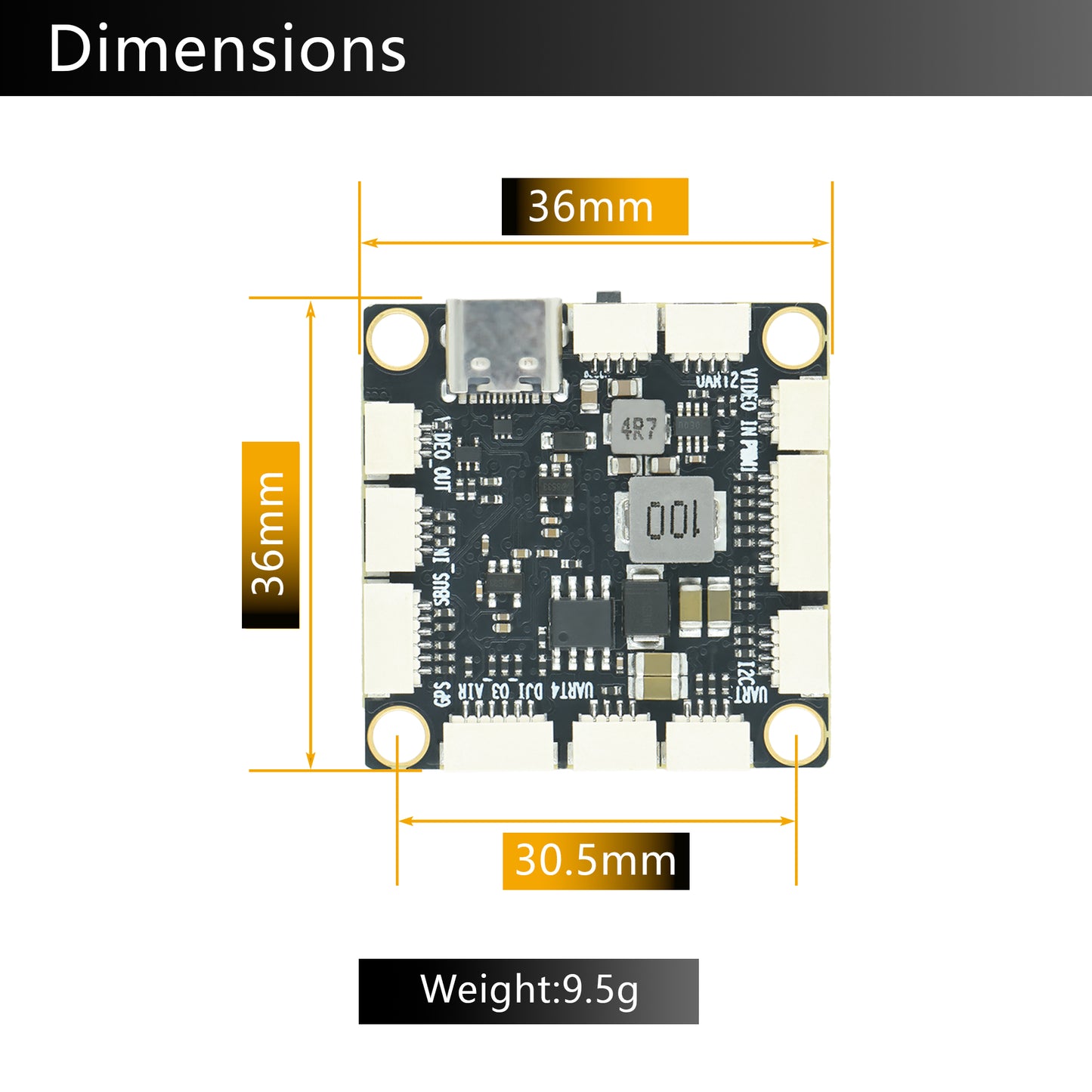 F405NC Drone Flight Controller, 2-10S LiPo, BMI42688 IMU, SPL06/DPS310 Barometer, OSD, 6 UART, 10 PWM, BEC 5V/9V, MicroSD Slot, Supports Betaflight, Ardupilot, INAV